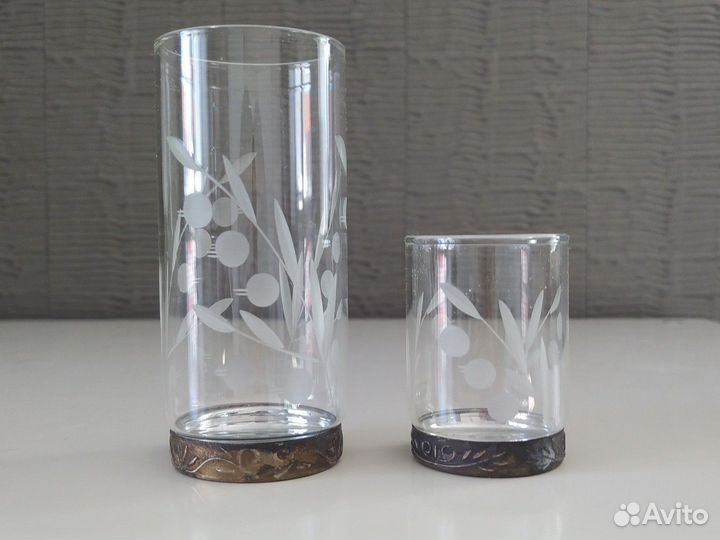 Стаканы стопки хрусталь СССР Ягодка Светлана