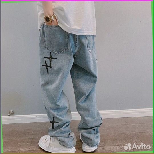 Штаны карго Y2K с крестами (Номер артикула: 43773)