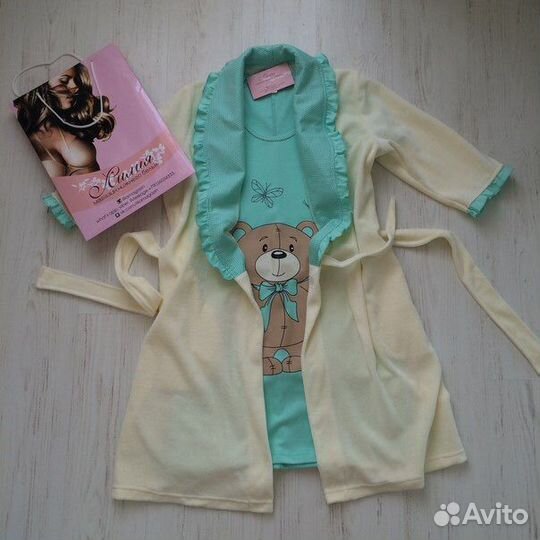 Халат и сорочка теплый размер 42,44