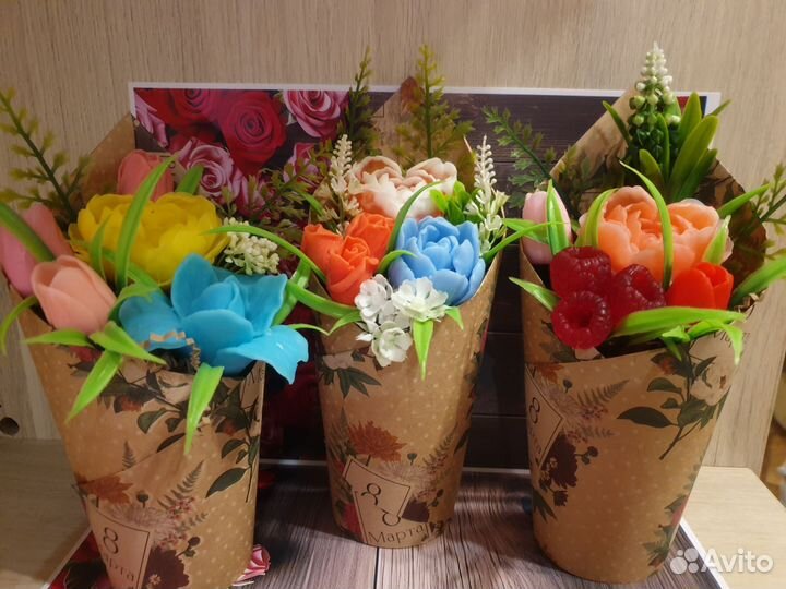 Букет из мыла на 8 марта