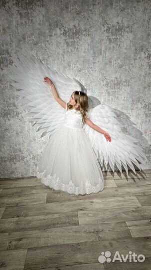 Детские белые гибкие крылья