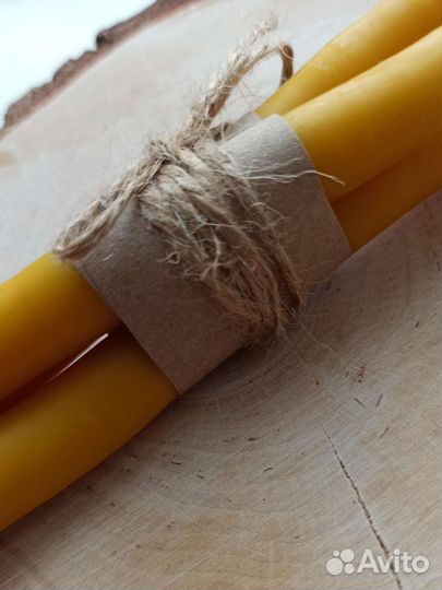 Свечи восковые ручной работы маканые