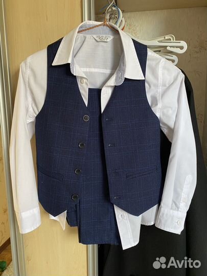 Школьный костюм для мальчика 122 128 синий