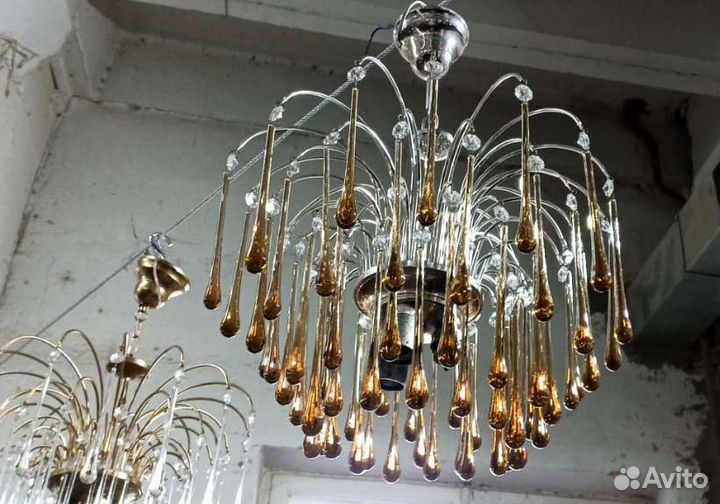 Винтажная хрустальная люстра