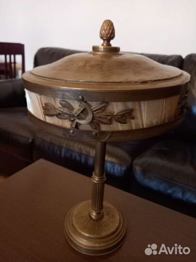 Лампа настольная бронза, наркомовская, Сталинская