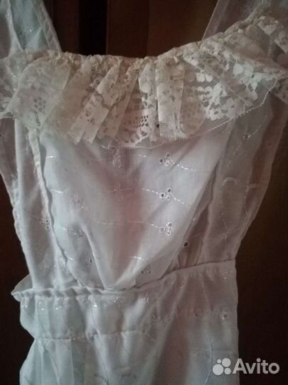 Белый школьный фартук