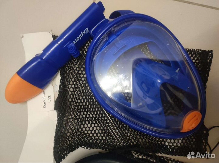 Маска подводная для снорклинга новая L/XL