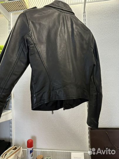 Куртка кожаная женская, размер 42