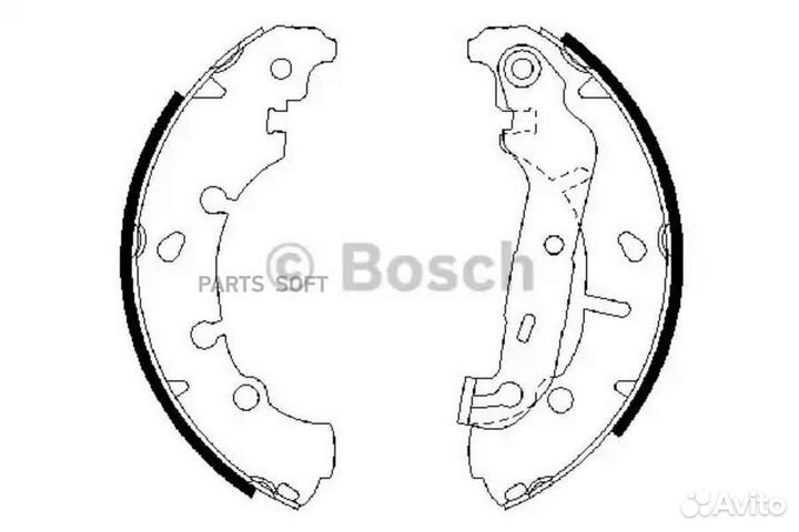 Bosch 0 986 487 599 Колодки барабанные ford fiesta