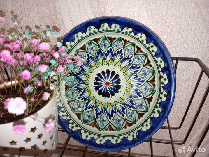 Тарелка риштанская керамика