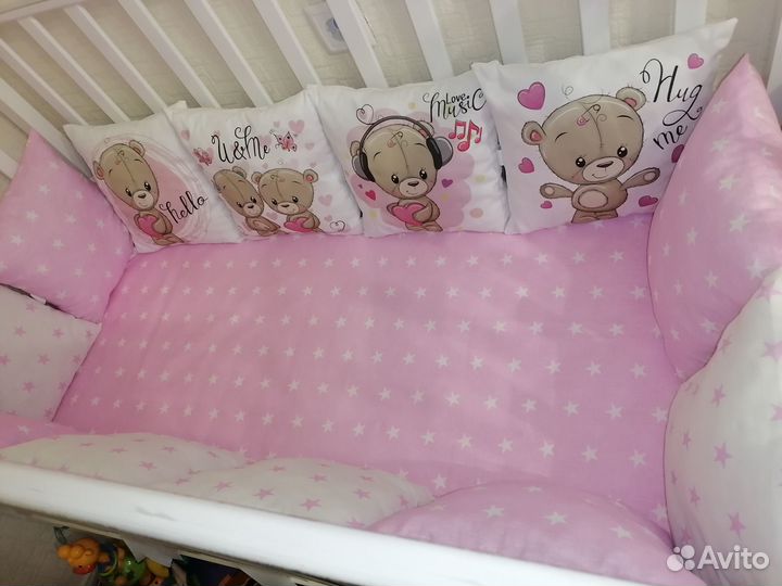 Бортики в детскую кроватку новые