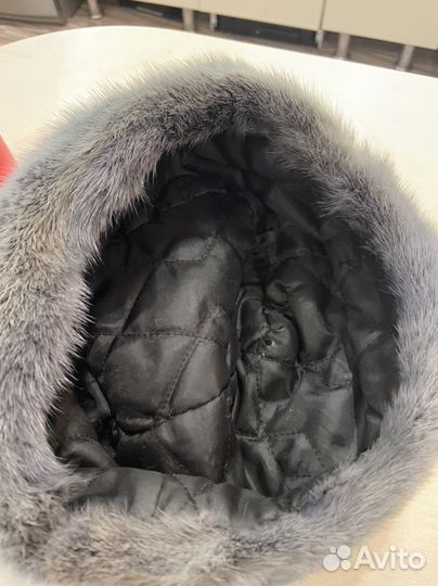 Шапка норка голубая 58-60