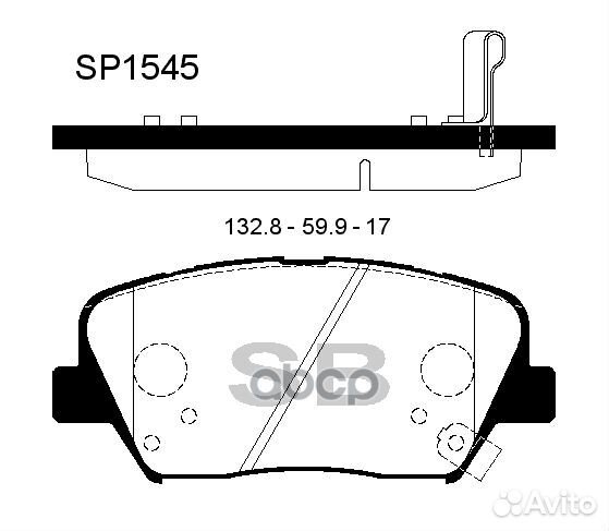 Колодки тормозные дисковые SP1545 Sangsin brake
