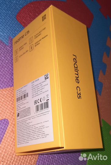 Коробка от телефона Real me C35 с доками и чеком