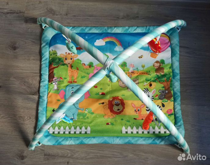 Детский развивающий коврик для малышей 75х65