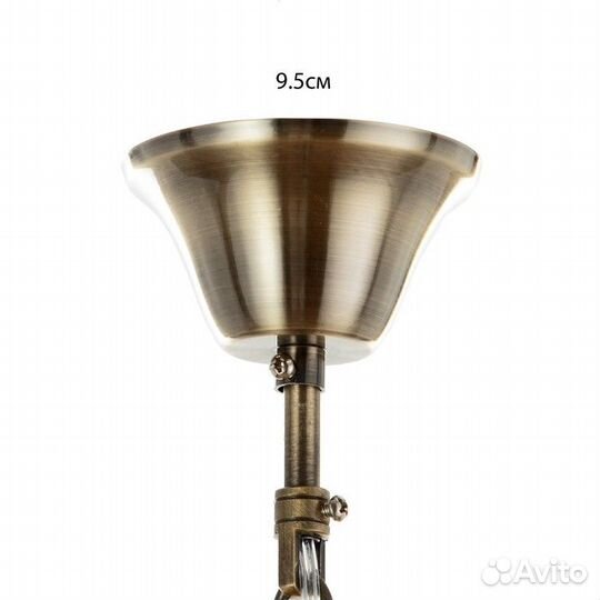 Люстра A3804/6 AB+BK бронза/черный/хрусталь 6х40Вт