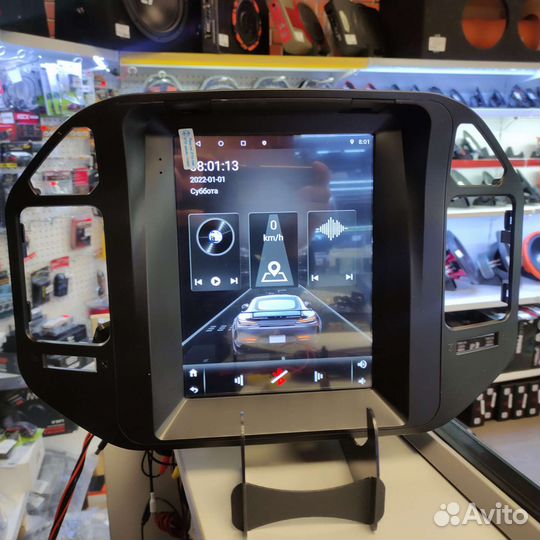 Mitsubishi Pajero 3 tesla android магнитола новая