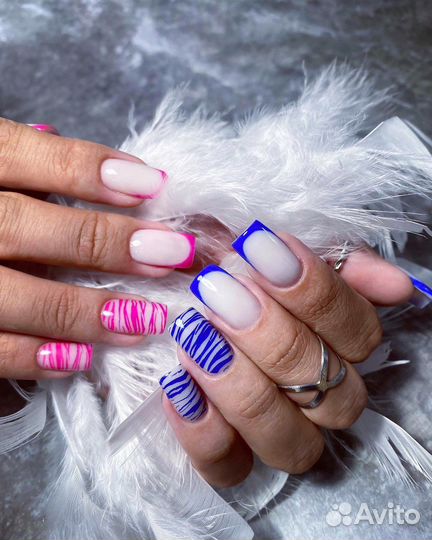 Комбинированный маникюр с покорытием гель лак