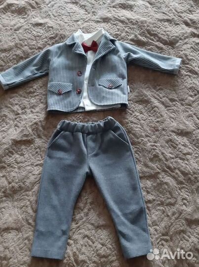 Детский костюм-тройка с бабочкой