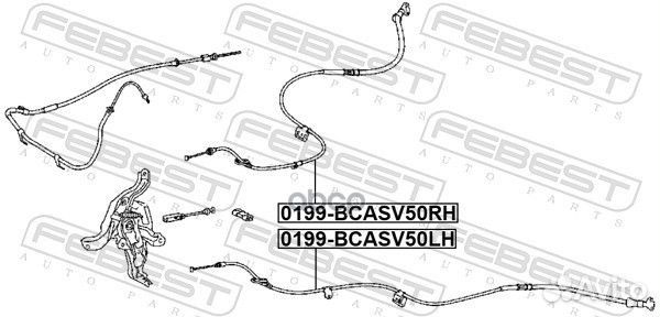 Трос стояночного тормоза лев 0199bcasv50LH