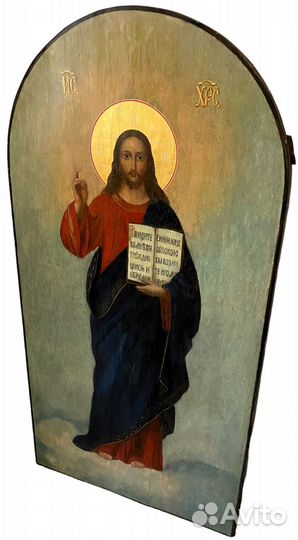 Старинная Храмовая икона Иисус Христос Господь Все