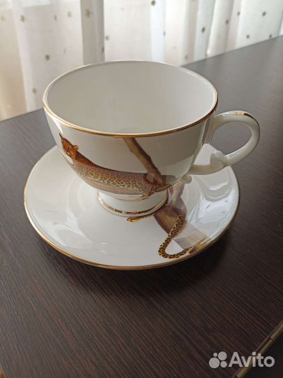 Чашка с блюдцем фарфор