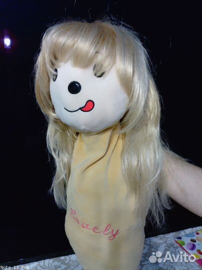 Парик блонд с челкой,Длина 45 см