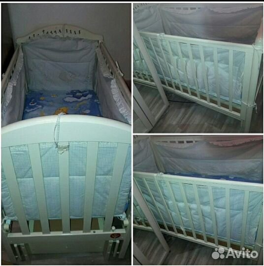 Детская кроватка матрас постельное