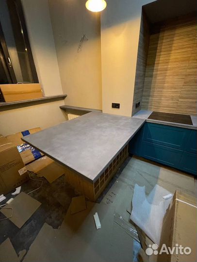 Столешница из бетона для кухни с гарантией