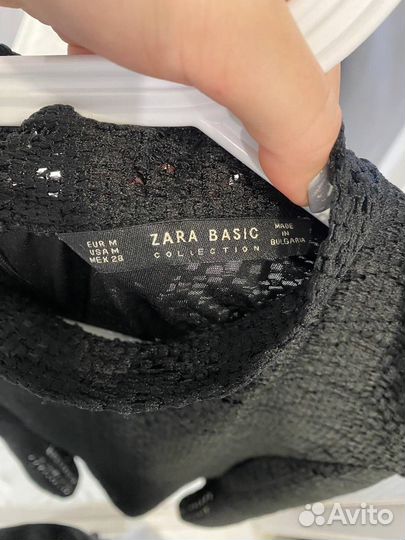 Черное мини платье zara