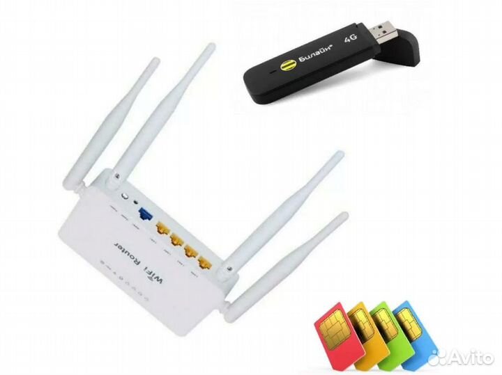 4G 3G wifi комплект интернета + симкарта в подарок