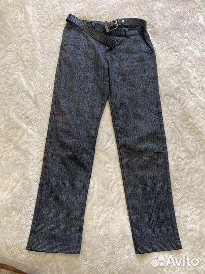 Костюм школьный серый в клетку