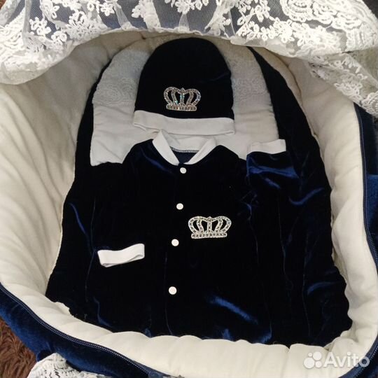 Комплект на выписку зимний(королевский)