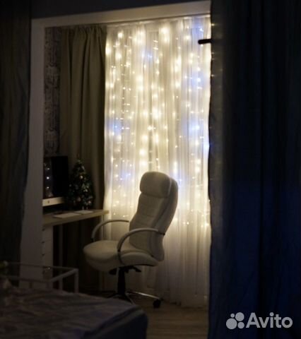 Электрогирлянда-бахрома со стробами 1,5х2 300 ламп
