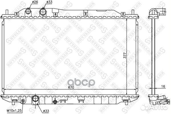 1026681SX радиатор системы охлаждения МКПП Hond