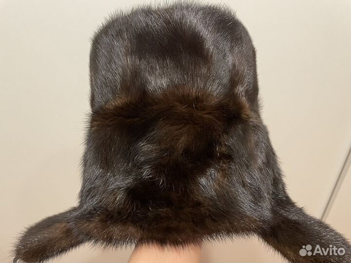 Норковая шапка мужская 59/60 размер
