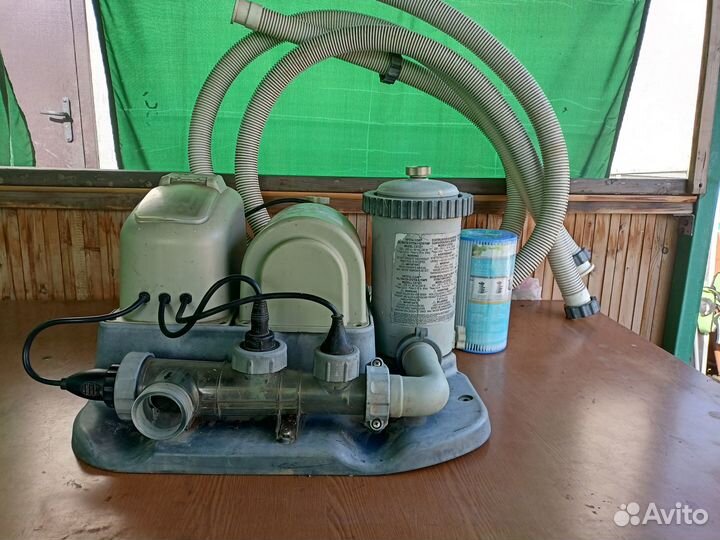 Хлоргенератор+фильтр насос для бассейна