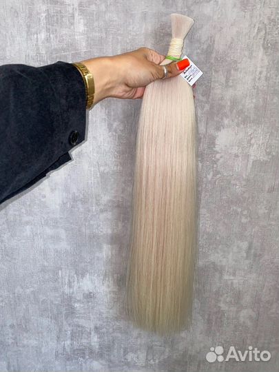Волосы для наращивания натуральные блонд