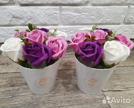 Букет из мыльных роз