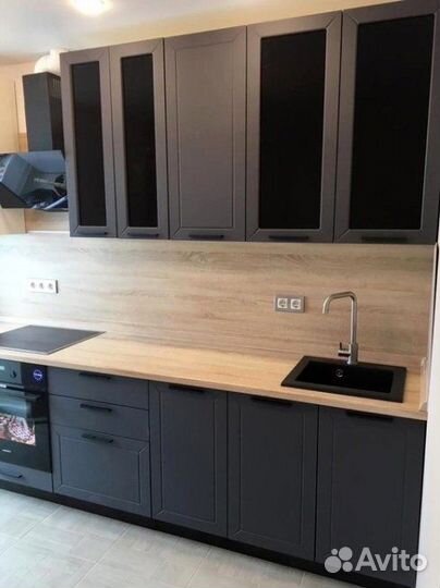 Кухня серая модульная новая
