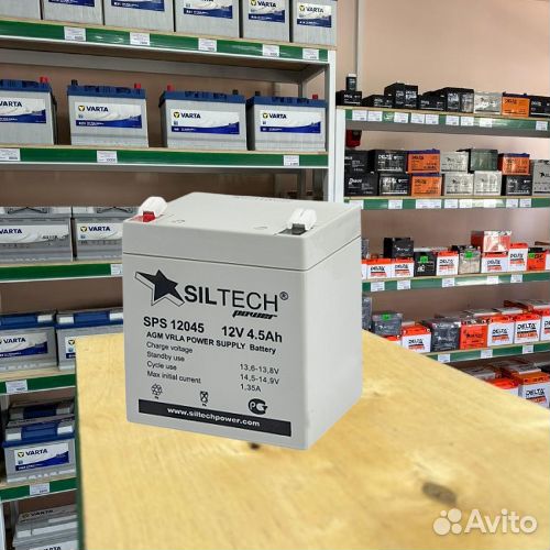 Аккумулятор ибп siltech SPS 12045 12V 4,5Ah