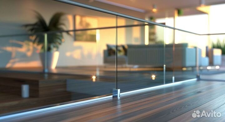 Стеклянные ограждения для лестницы