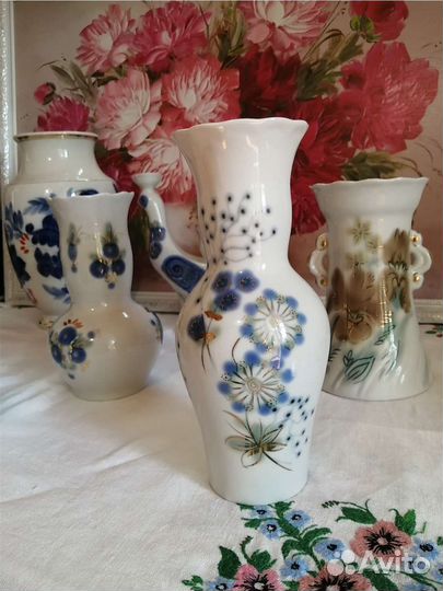 Вазы. Подсвечник. Полонне Зхк. Винтаж