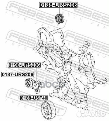 Ролик натяжной 0187URS206 Febest