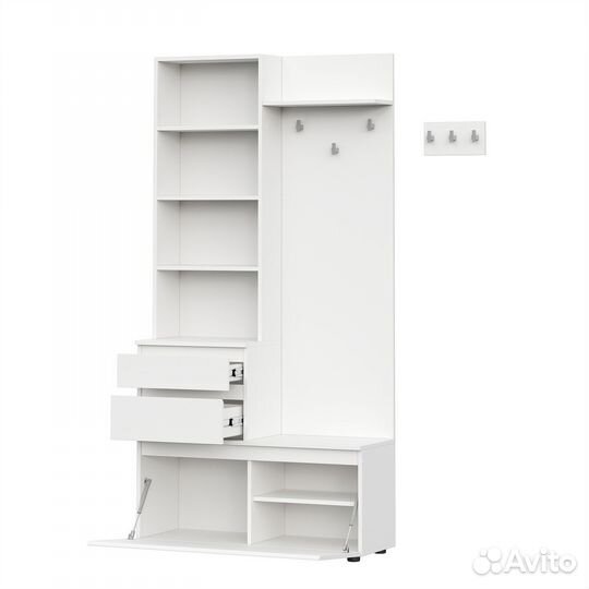 Прихожая белая с зеркалом