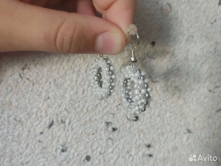 Серьги ручная работа, из бисера на заказ