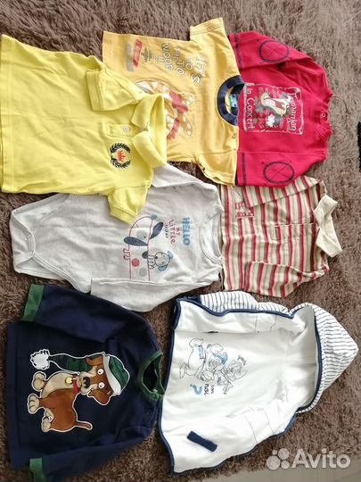 Детские вещи пакетом на мальчика 74,больше 20 вещ