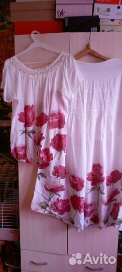 Натуральный женский летний костюм 50 р