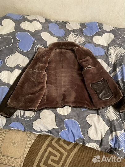 Кожаная куртка мужская 48 50