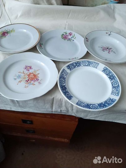 Тарелки ЗИЛ 1953г, Дулево Чашки Дулево